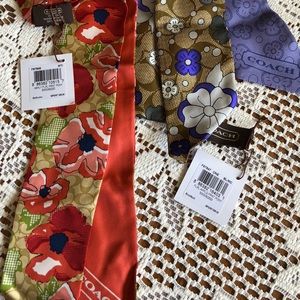 Two Coach scarves NWT
